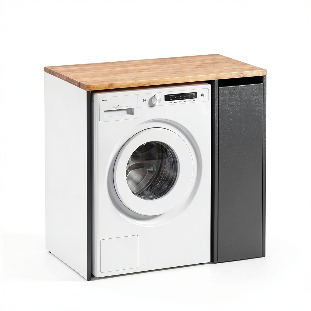 Armoire, avec rangement, avec portes, en chêne, 93,6 x 88,2 cm, coloris anthracite et doré, pour la chambre