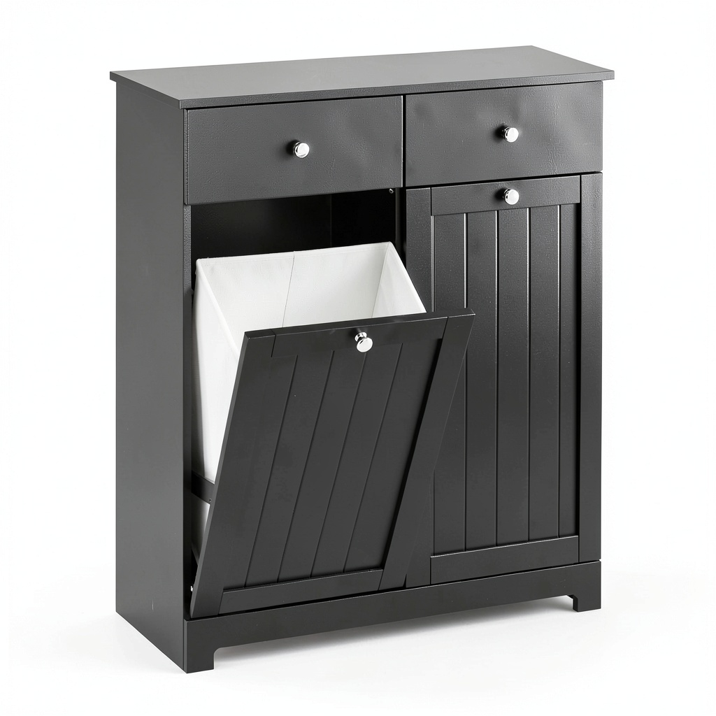 Armoire, avec tiroirs, coloris noir, pour la chambre