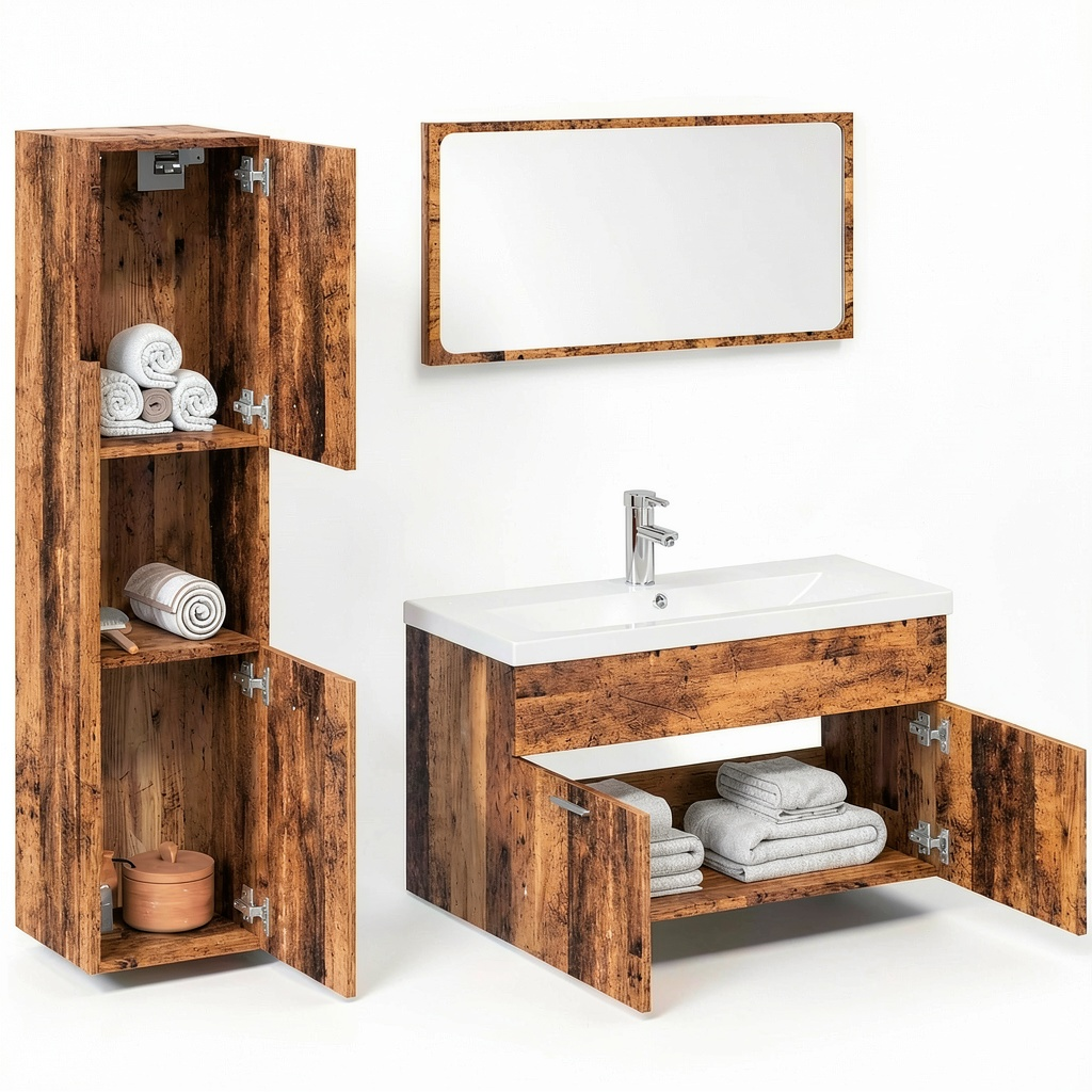 Armoire, avec rangement, 5 pièces, pour la chambre