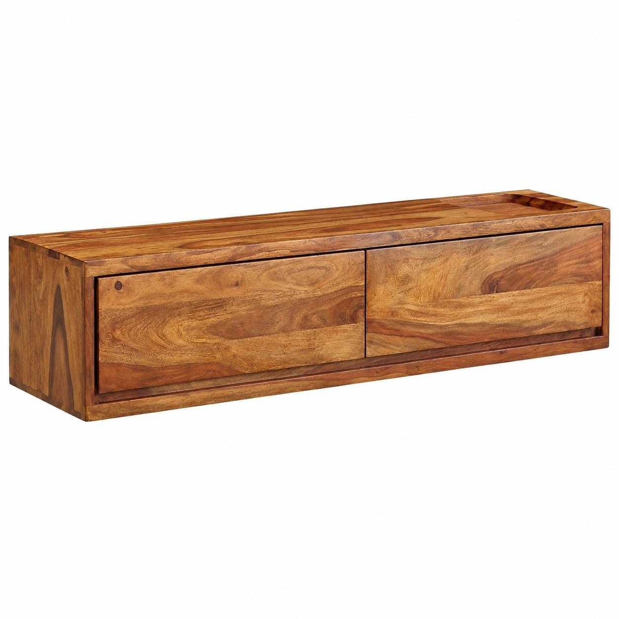 Meuble TV, en bois massif, 108 x 25 x 34 cm, pour le salon