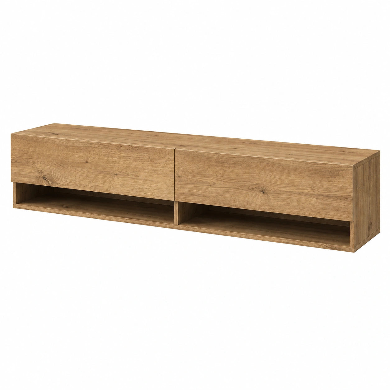 Meuble TV, avec étagères, avec portes, 100 x 30 x 33 cm, pour le salon