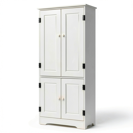 Armoire, réglable, avec étagères, avec portes, coloris noir et beige, 58,5 x 31,5 x 123 cm, pour la chambre