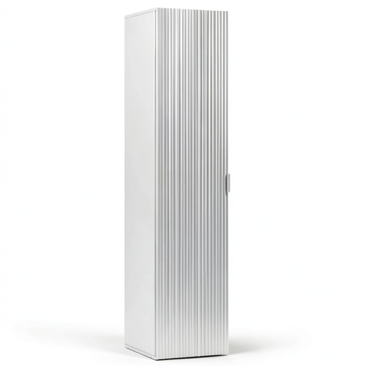 Armoire, réglable, avec étagères, coloris blanc, 30 x 31,5 x 160 cm, pour la chambre