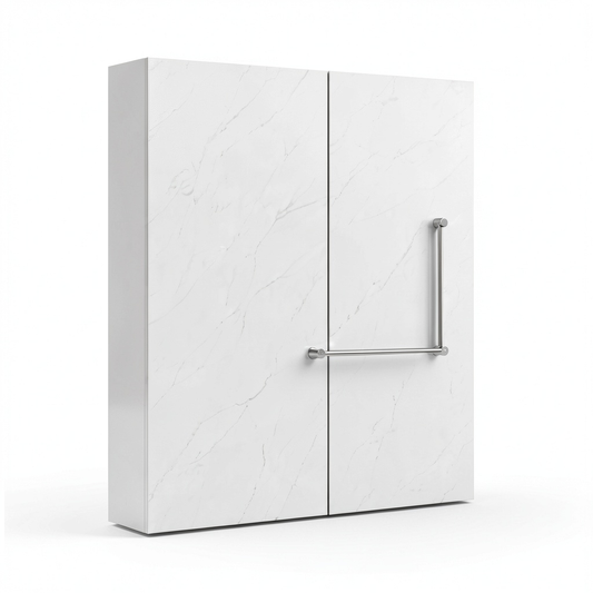 Armoire, en panneaux de bois, coloris blanc, 60 x 15 x 75 cm, pour la chambre