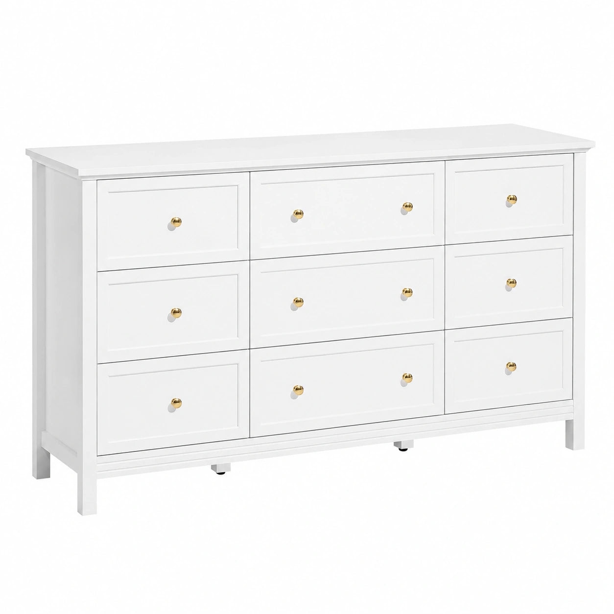 Armoire, avec rangement, avec tiroirs, avec dispositif anti-basculement, coloris blanc, pour la chambre