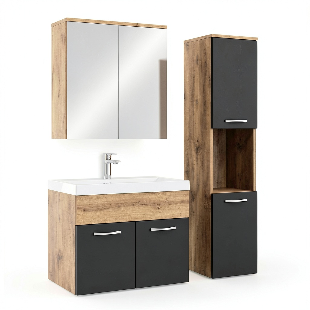 Armoire, avec rangement, coloris noir, pour la chambre
