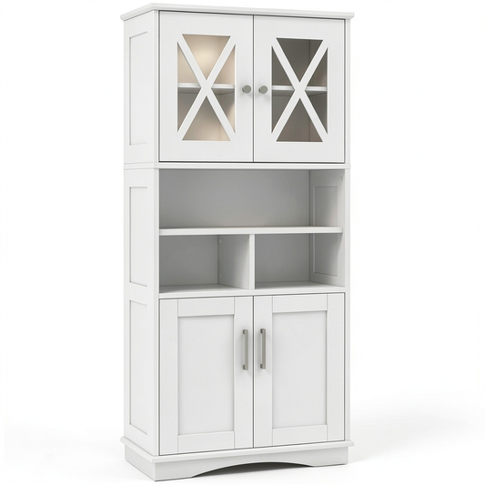 Armoire, réglable, avec rangement, avec étagères, 60 x 30 x 145 cm, coloris blanc, pour la chambre