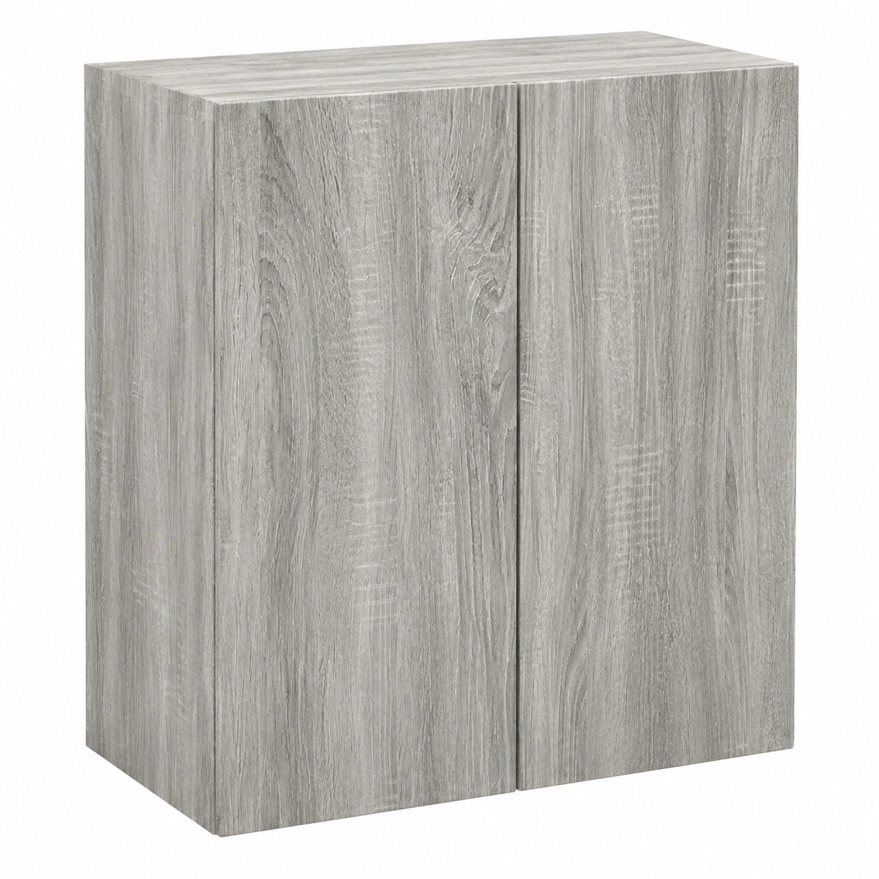 Meuble TV, avec rangement, coloris gris, 59,5 x 31 x 60 cm, pour le salon