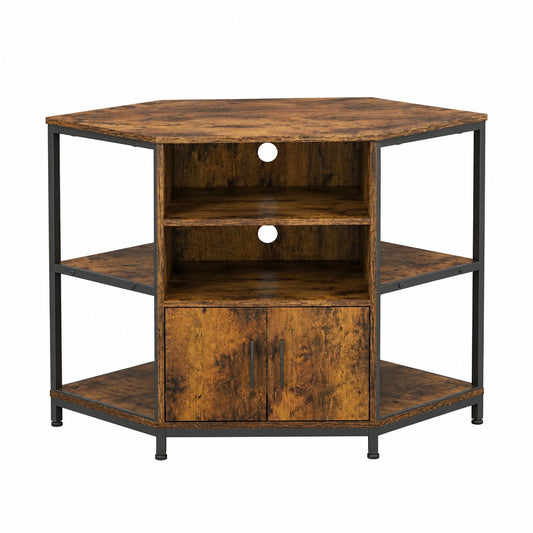 Armoire, avec éclairage LED, 105 x 50 x 79 cm, coloris marron, pour la chambre